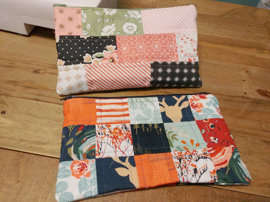 Zippered Patchwork Pouch
