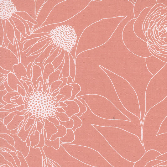 Botany (Moda) - Etched Floral Camellia 108" Wideback