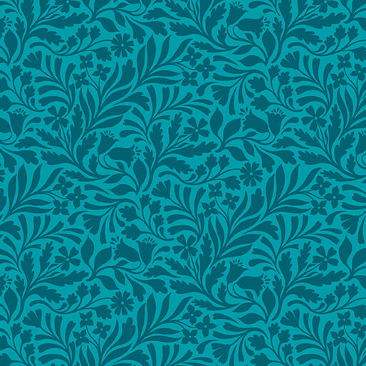 Garden Dalliance (Benartex) - Hedgerow Teal