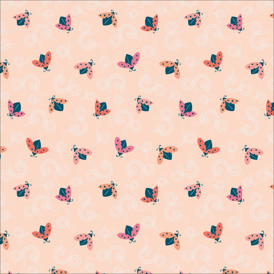 Tiny and Wild Ladybug Acrobatics Fat Quarter (Cloud9)