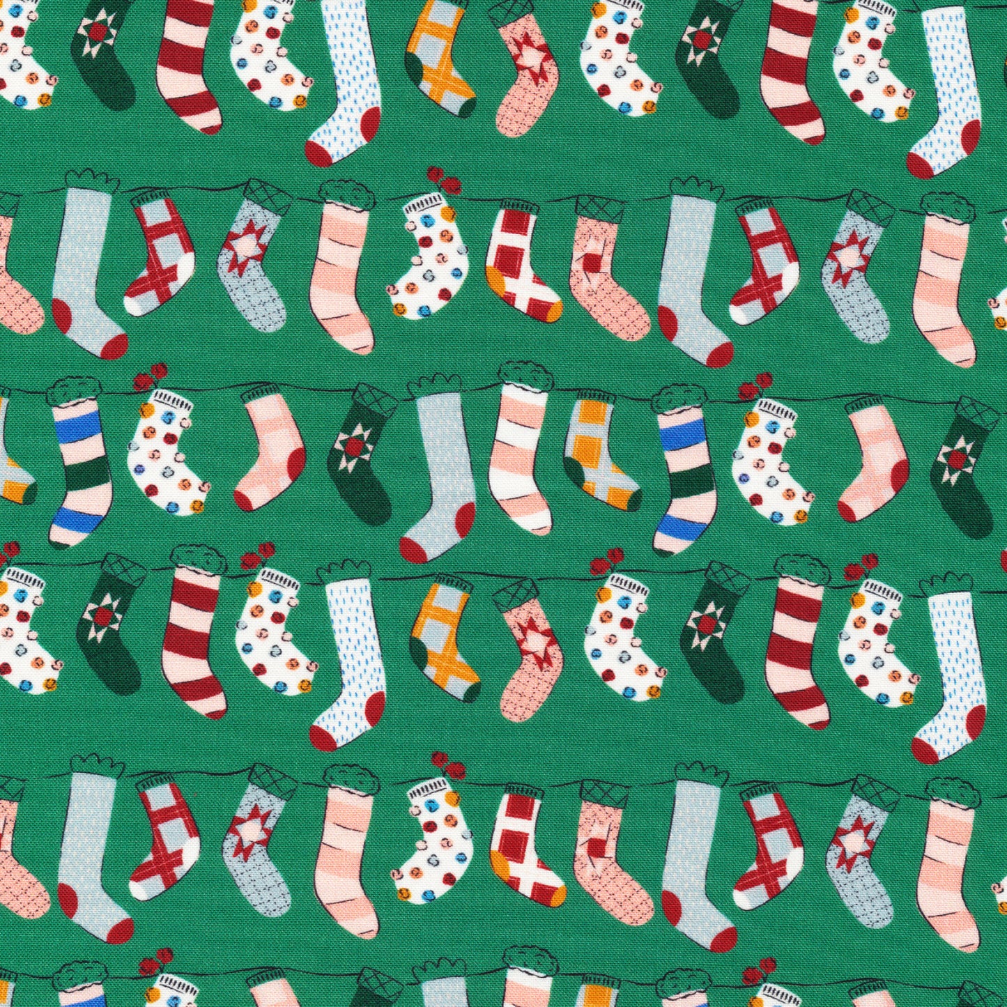 Warm & Cozy Stockings Fat Quarter (Cloud9)