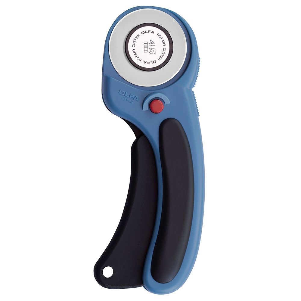 OLFA Deluxe Ergonomic Handle Rotary Cutter 45mm - Pacific Blue