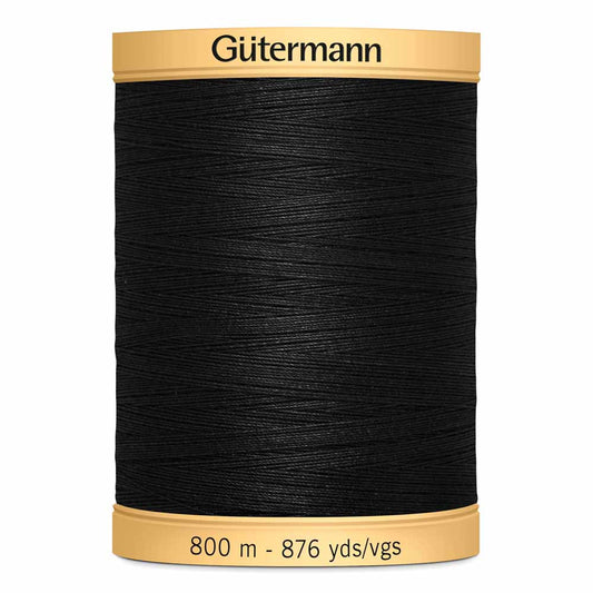 Gütermann Cotton 50wt Thread 800m - Black