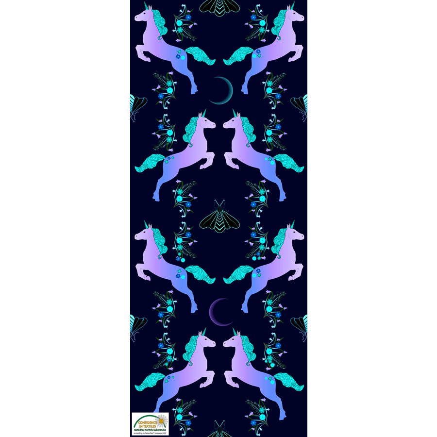 Luxury Unicorns Blue (Stof) - 1/2 meter bundle
