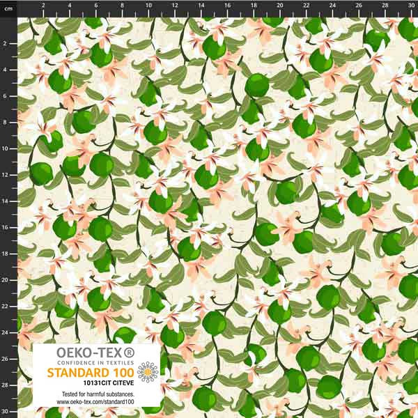 Citronella Bloom Lime Branches Fat Quarter (Stof)
