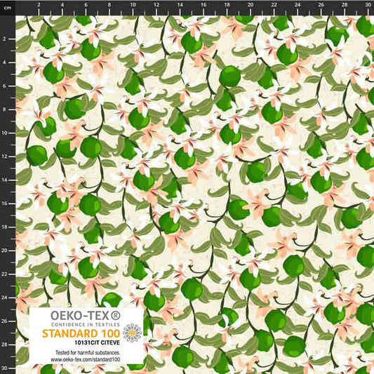 Citronella Bloom Lime Branches Fat Quarter (Stof)