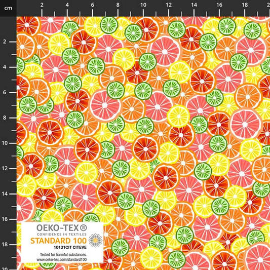Citronella Bloom Citrus Slices Fat Quarter (Stof)