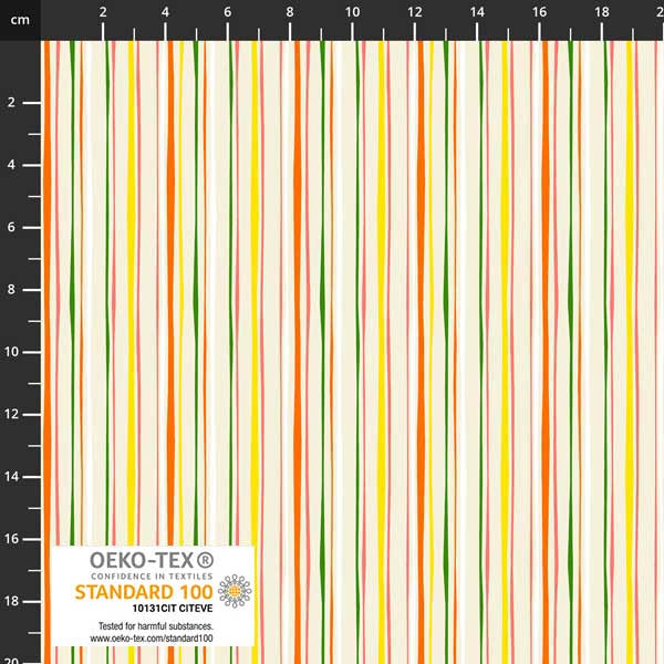Citronella Bloom Citrus Stripes Fat Quarter (Stof)