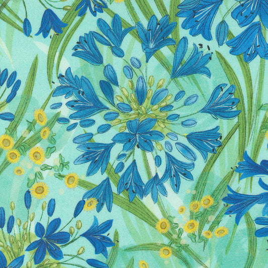 Serena Shores (Moda) - Agapanthus Florals Aqua