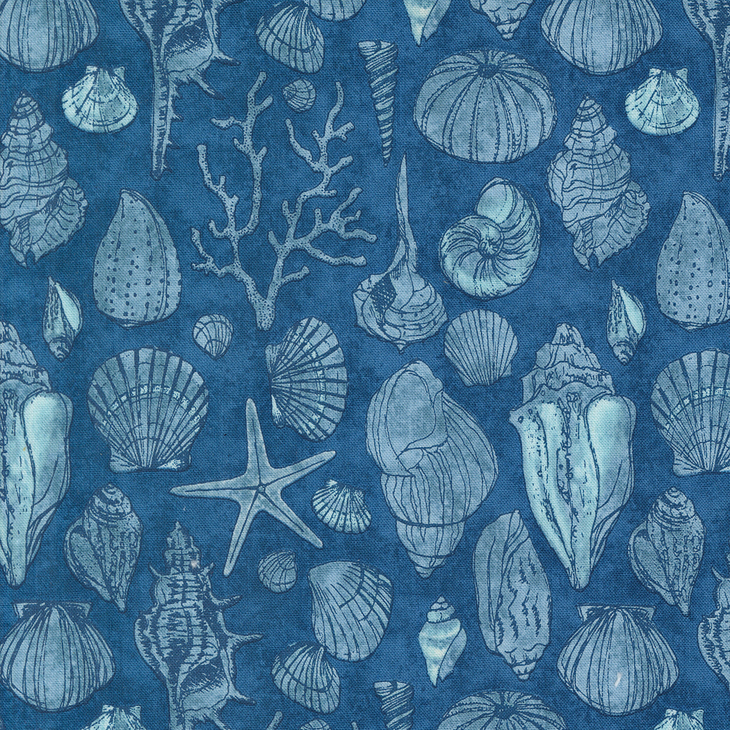Serena Shores (Moda) - Sketchy Shells Coastal