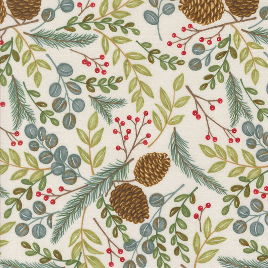Winter Friends (Moda) - Woodland Greenery White
