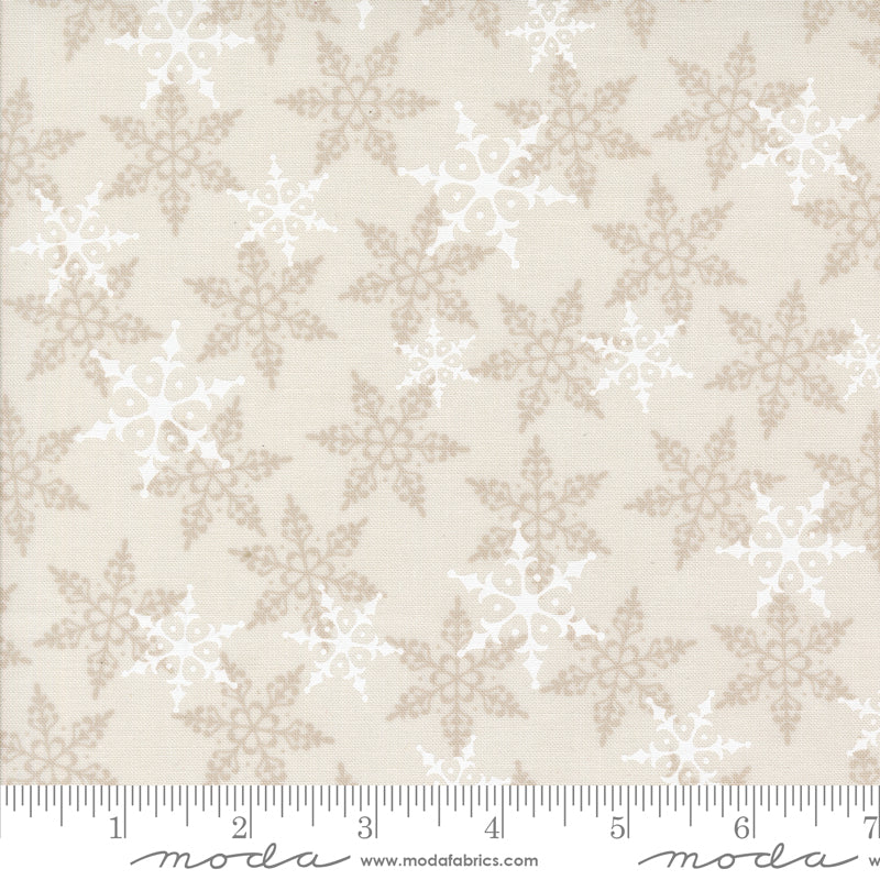 Winter Friends (Moda) - Falling Snow Winter Snowflake White