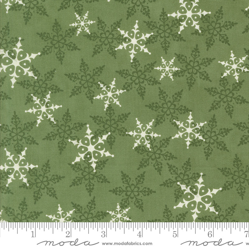Winter Friends (Moda) - Falling Snow Winter Snowflake Pine