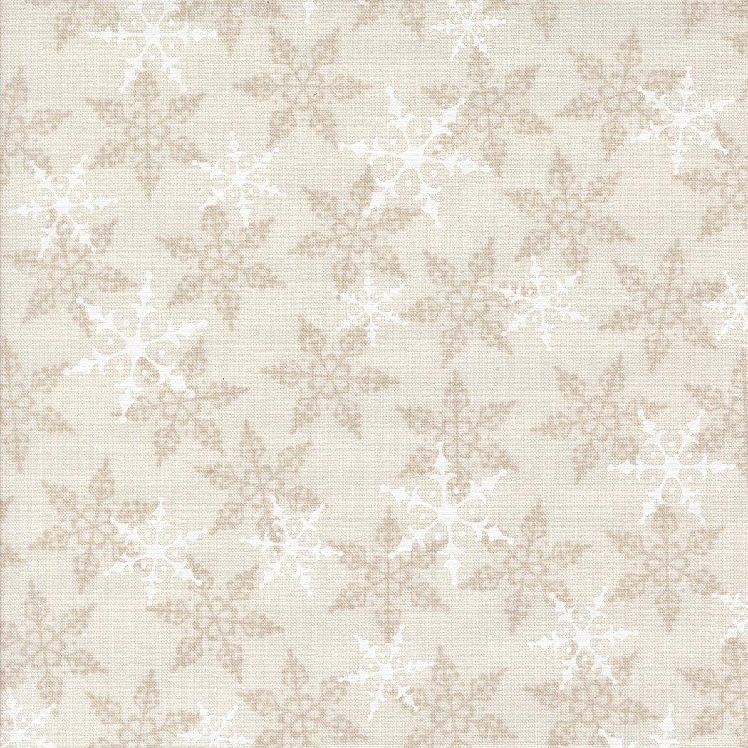 Winter Friends (Moda) - Falling Snow Winter Snowflake White