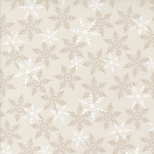 Winter Friends (Moda) - Falling Snow Winter Snowflake White