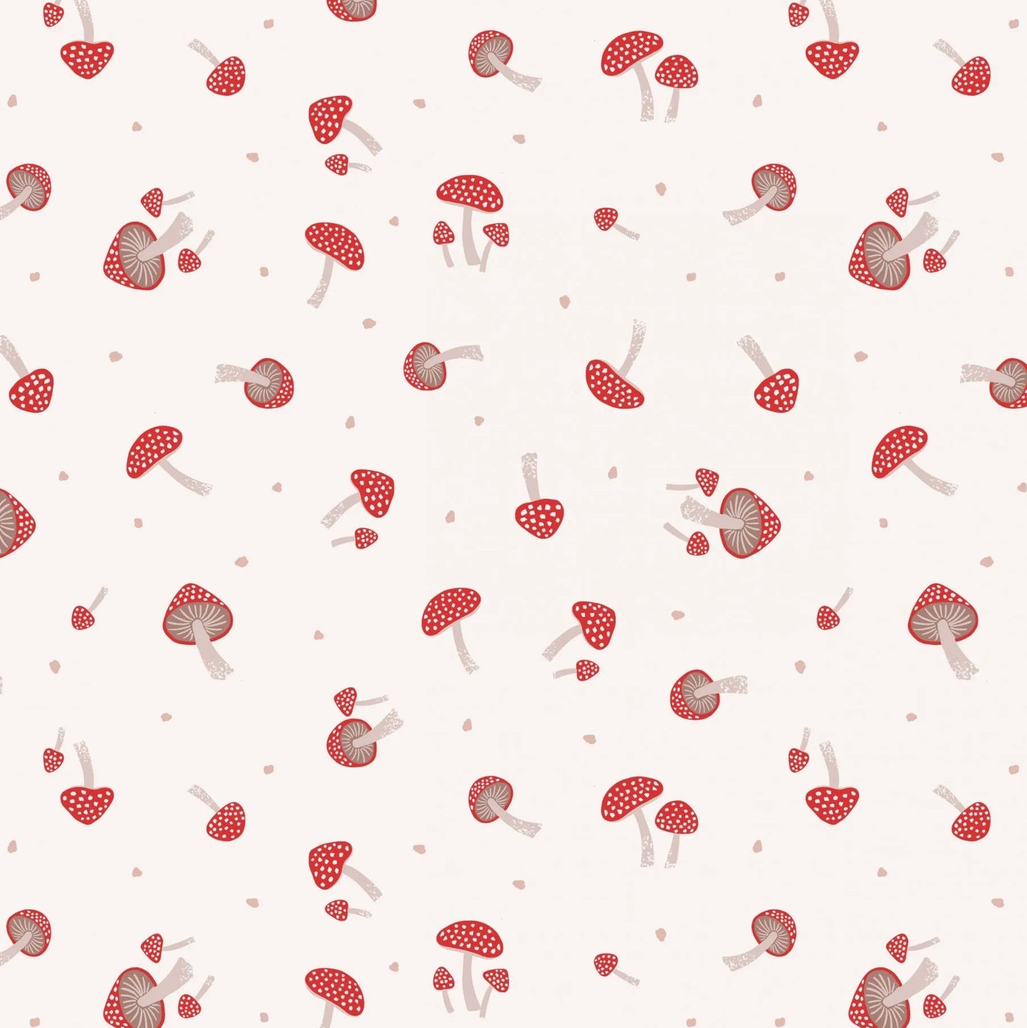 Evergreen Mushroom Cream Fat Quarter (Lewis & Irene)