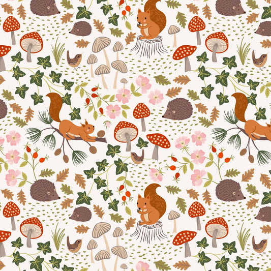 Evergreen (Lewis & Irene) - Squirrels and Hedgehogs Cream
