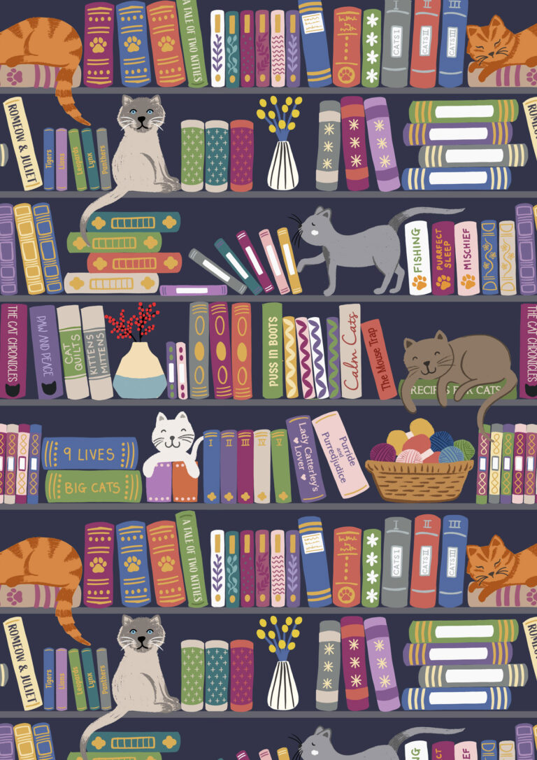 The Purrfect Book Club (Lewis & Irene) - Bookshelves & cats multi