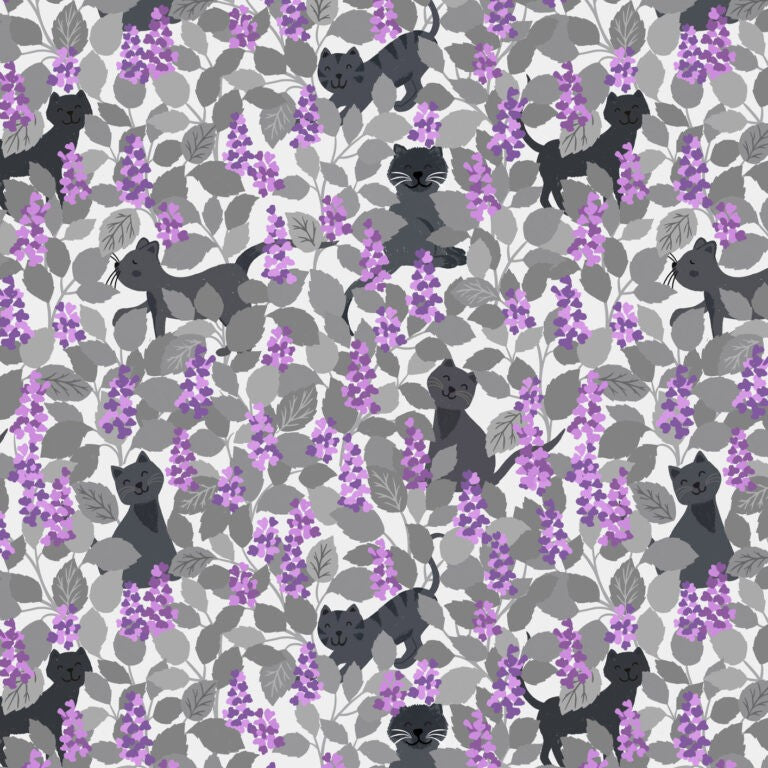 The Purrfect Book Club (Lewis & Irene) - Catnip Grey and Purple