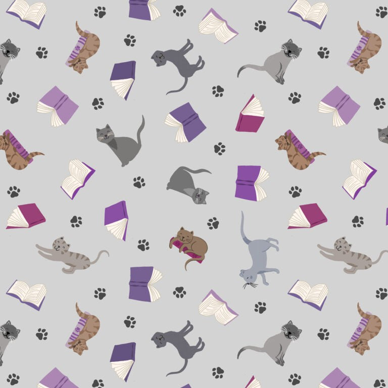 The Purrfect Book Club (Lewis & Irene) - Cats & Books Grey