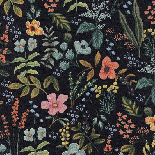 Amalfi Canvas - Rifle Paper Co. (Cotton+Steel) - Herb Garden Midnight