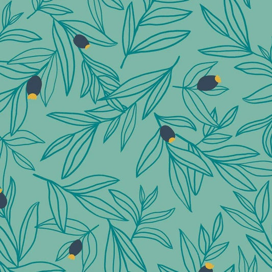 Celestial Berry Leaf Fat Quarter (Phoebe Fabrics)