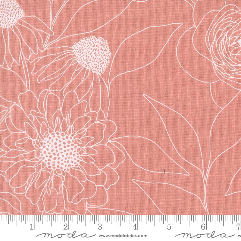 Botany (Moda) - Etched Floral Camellia 108" Wideback