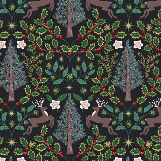 Yuletide (Lewis & Irene) - Yuletide Black with metallic gold
