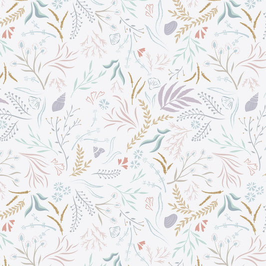 Sound of the Sea Seaweed Sway Sea Mist Blue Fat Quarter (Lewis & Irene)