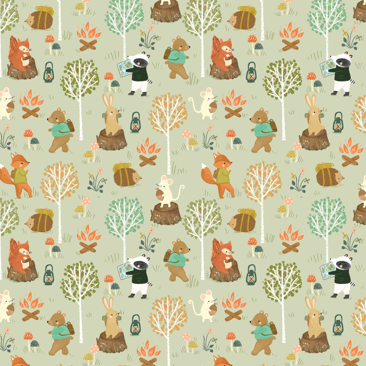 Cedar Camp Forest Friends Fat Quarter (Dashwood Studio)