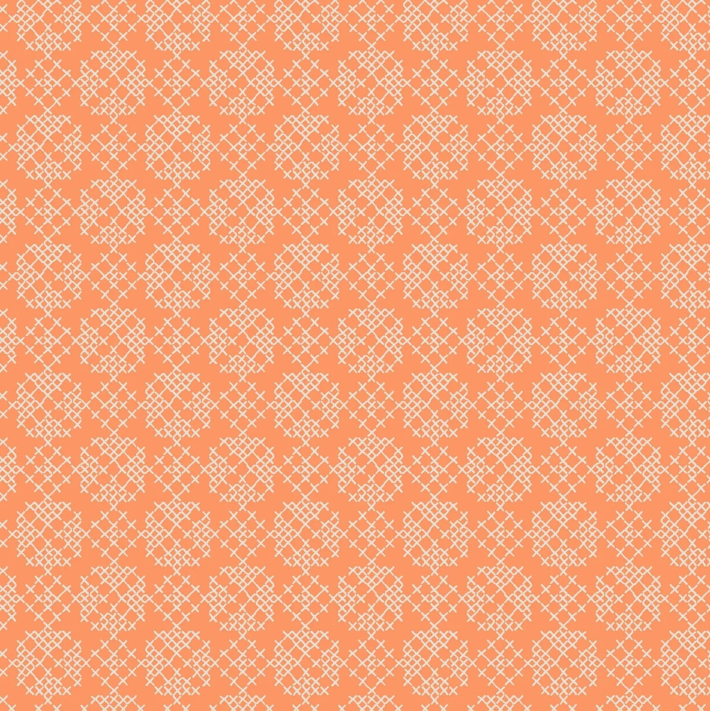 Folk Floral (Lewis & Irene) - Cross Stitch Autumn Orange