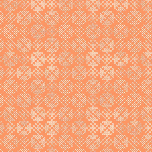 Folk Floral (Lewis & Irene) - Cross Stitch Autumn Orange