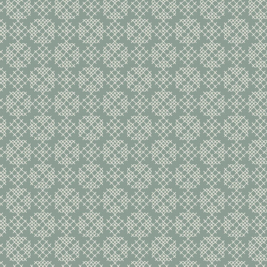 Folk Floral (Lewis & Irene) - Cross Stitch Iced Sage