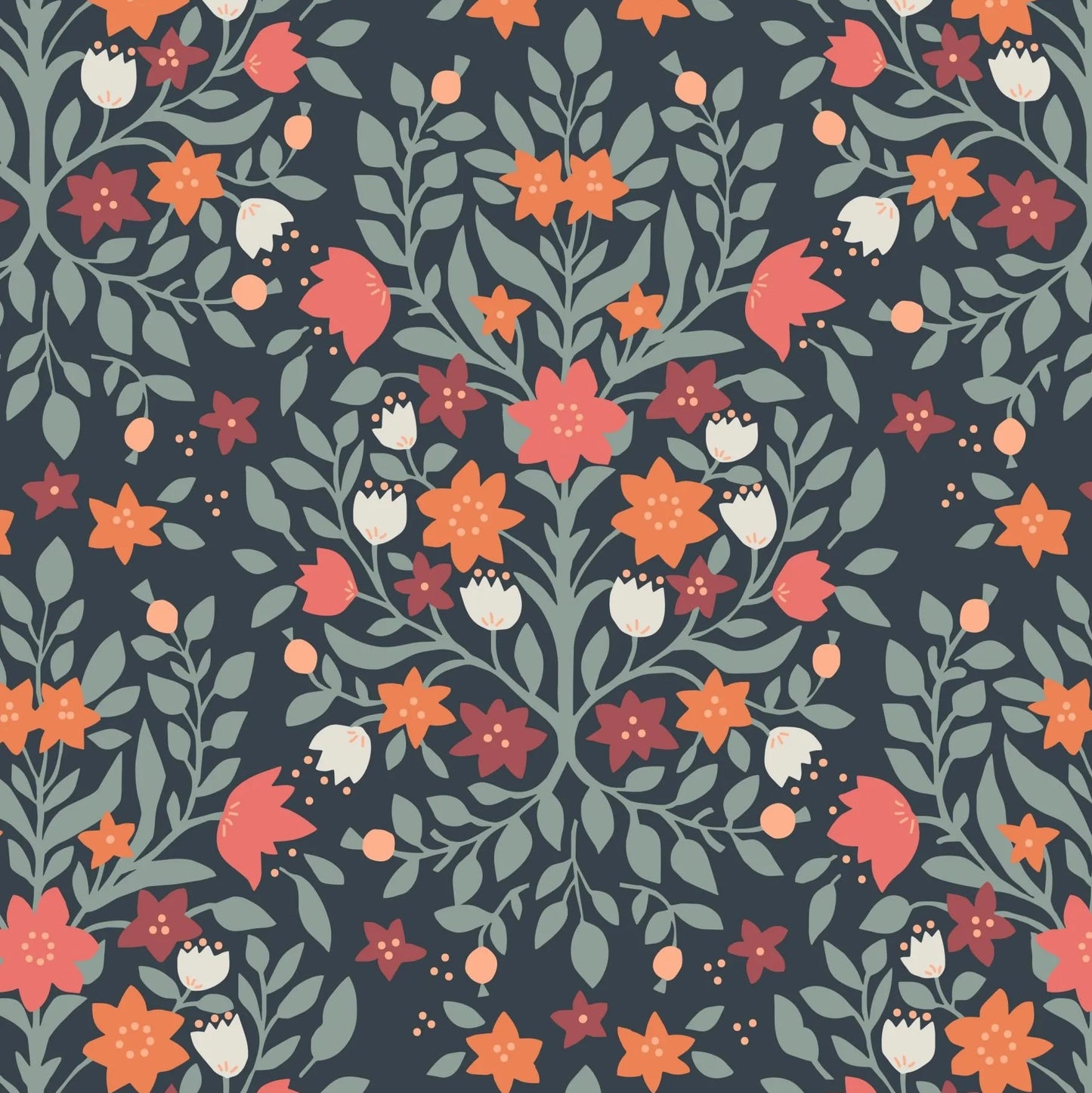 Folk Floral (Lewis & Irene) - 1/2 Meter Bundle