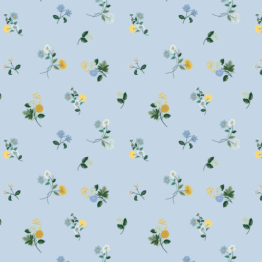 Dahlia - Rifle Paper Co (Cotton & Steel) - Ditsy Blue