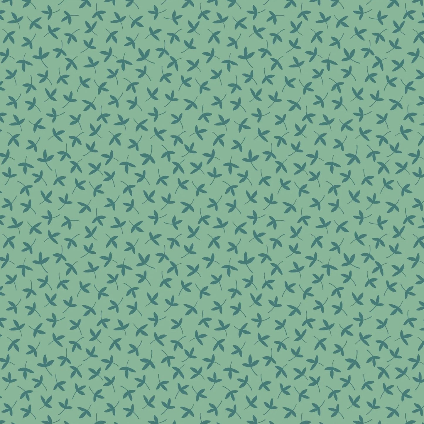 Majolica Ditzy Petal Green Fat Quarter (Lewis & Irene)