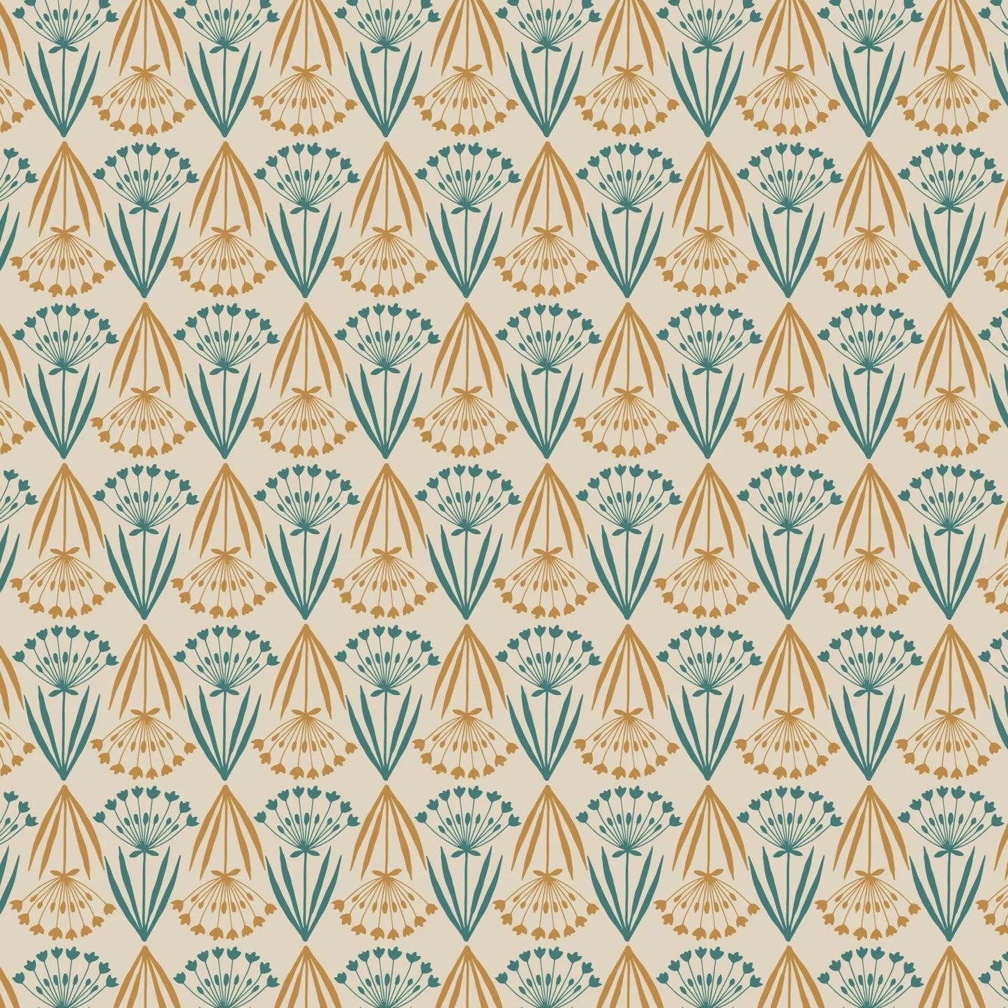 Majolica (Lewis & Irene) - Floral Stems Cream