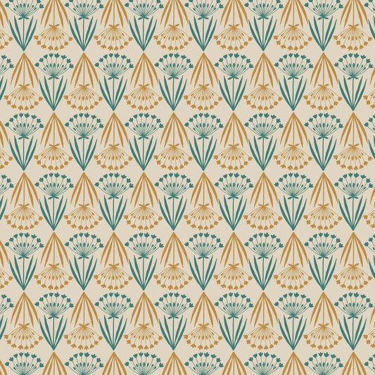 Majolica (Lewis & Irene) - Floral Stems Cream