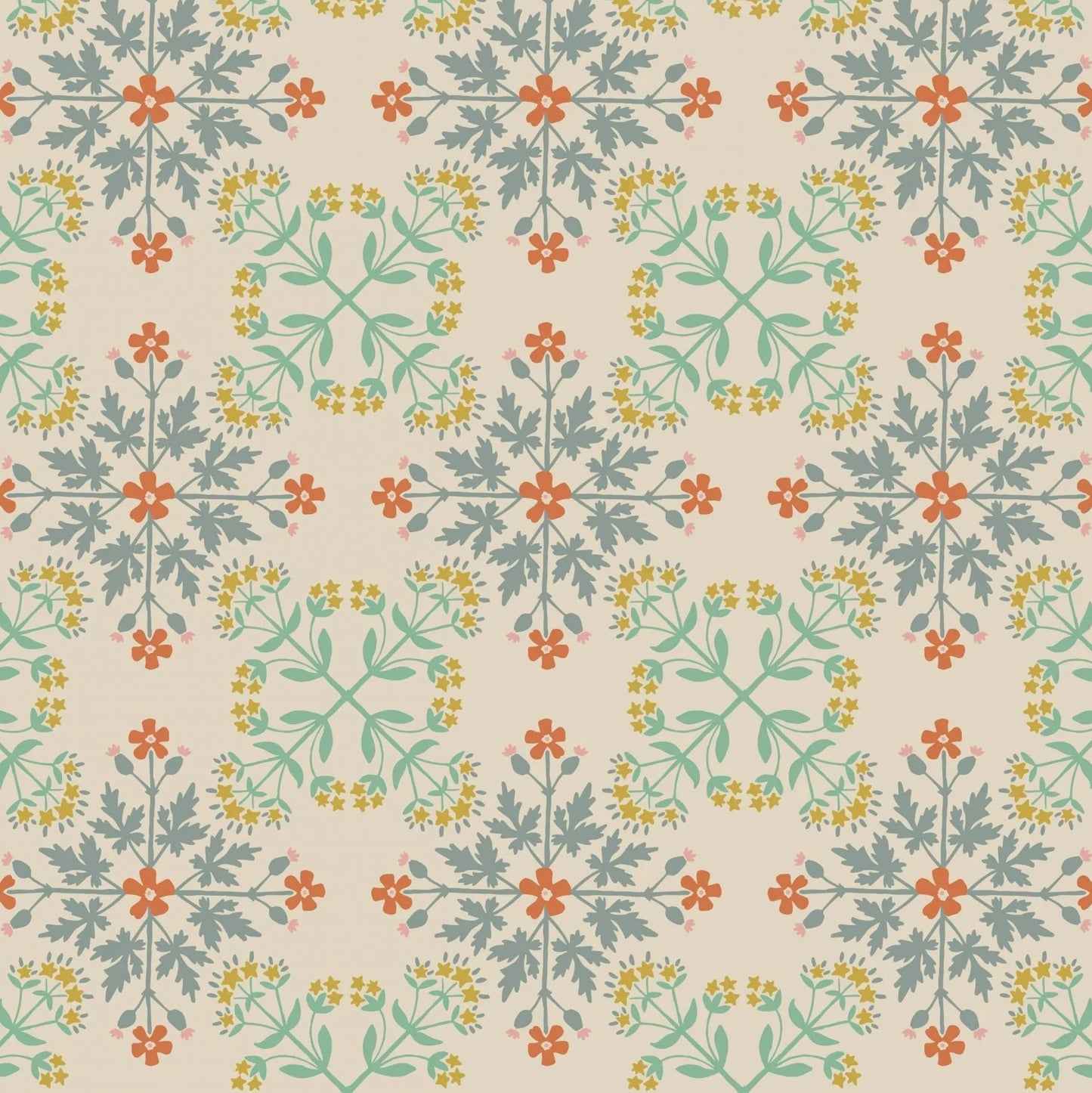 Majolica (Lewis & Irene) - Floral Tile Cream