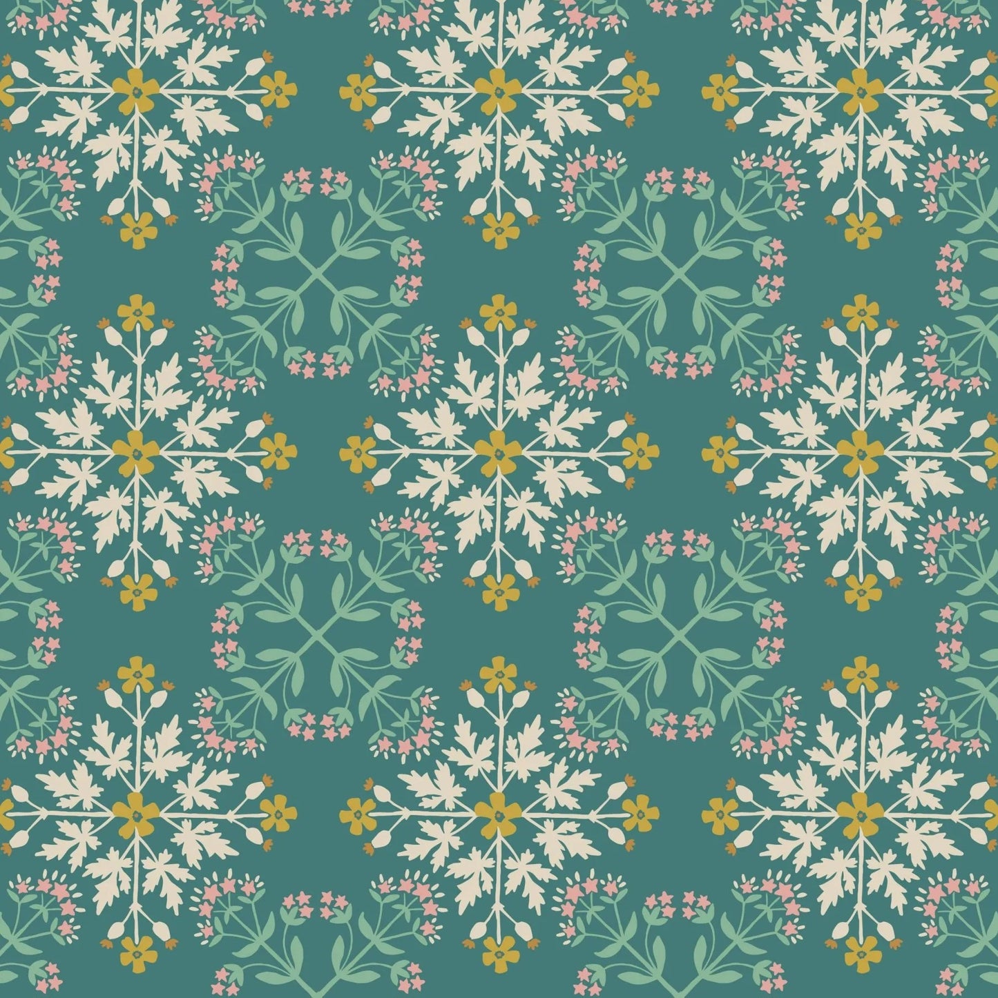 Majolica (Lewis & Irene) - Floral Tile Green
