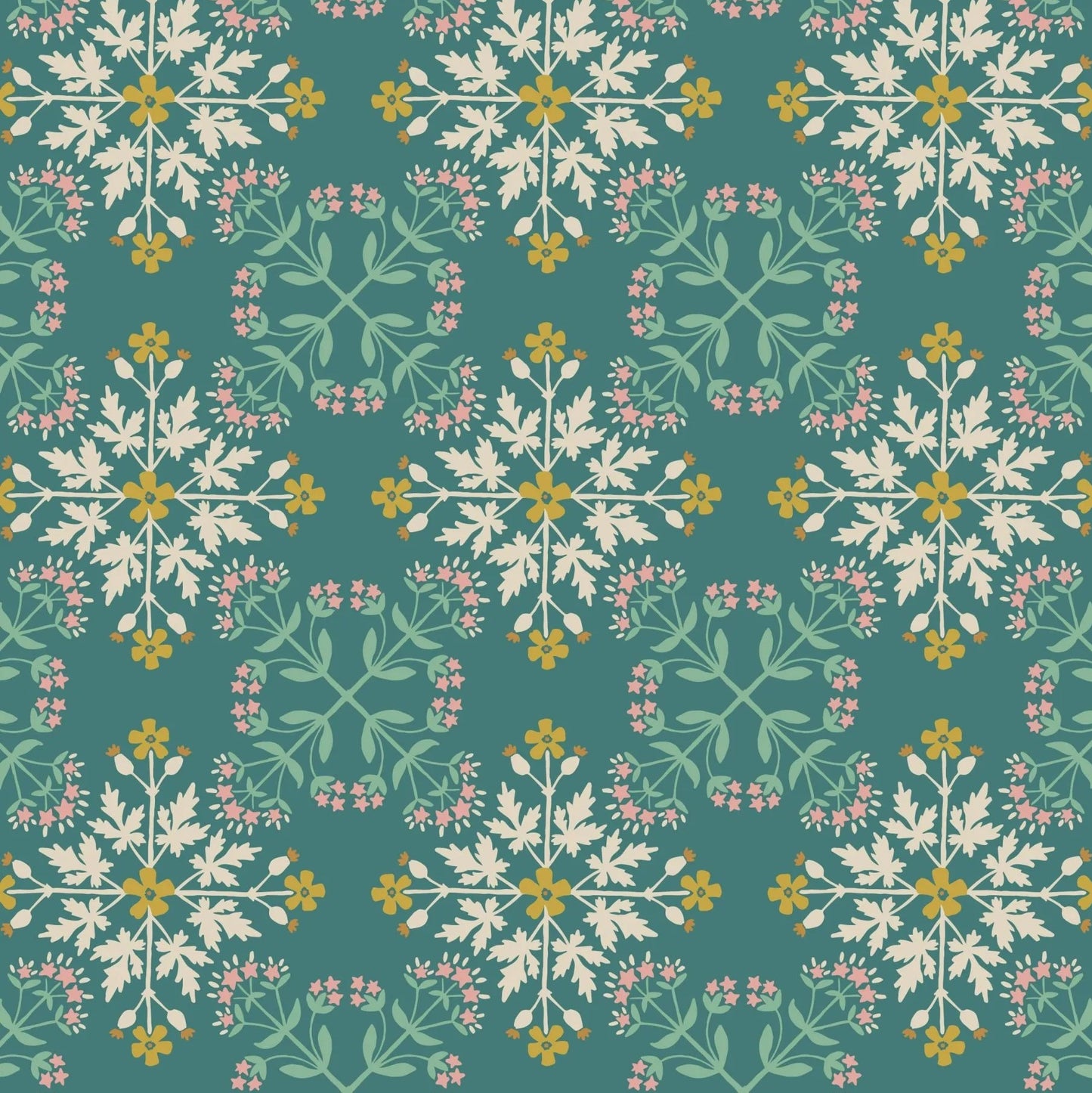 Majolica (Lewis & Irene) - Floral Tile Green