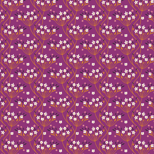 Good Vibes Small White Flowers Fat Quarter (Dashwood Studio)