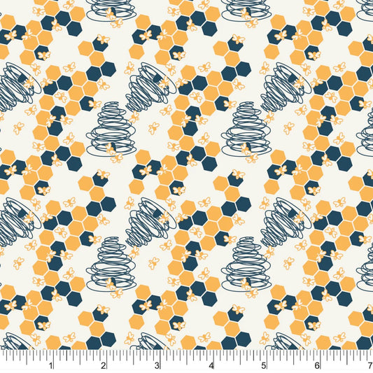 Garden Thyme Honey Bee Fat Quarter (Phoebe Fabrics)