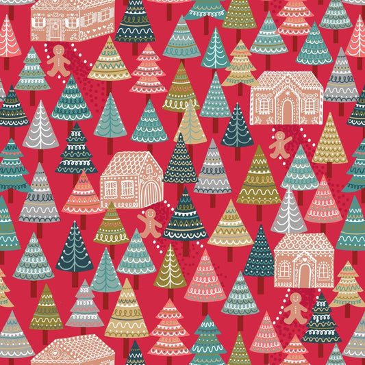 Gingerbread Season (Lewis & Irene) - Gingerbread Forest Red