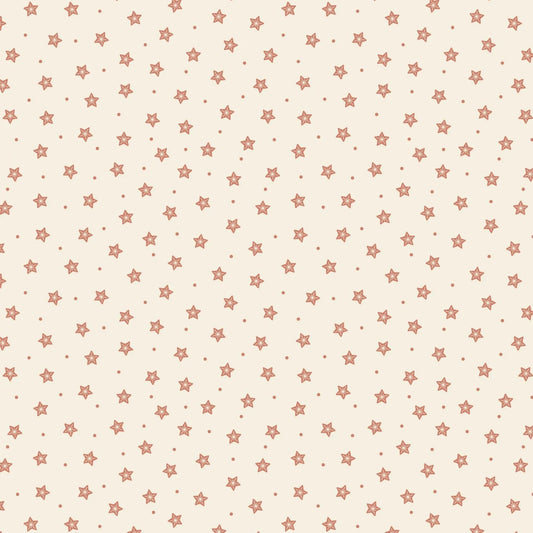 Gingerbread Season Stars Cream Fat Quarter (Lewis & Irene)