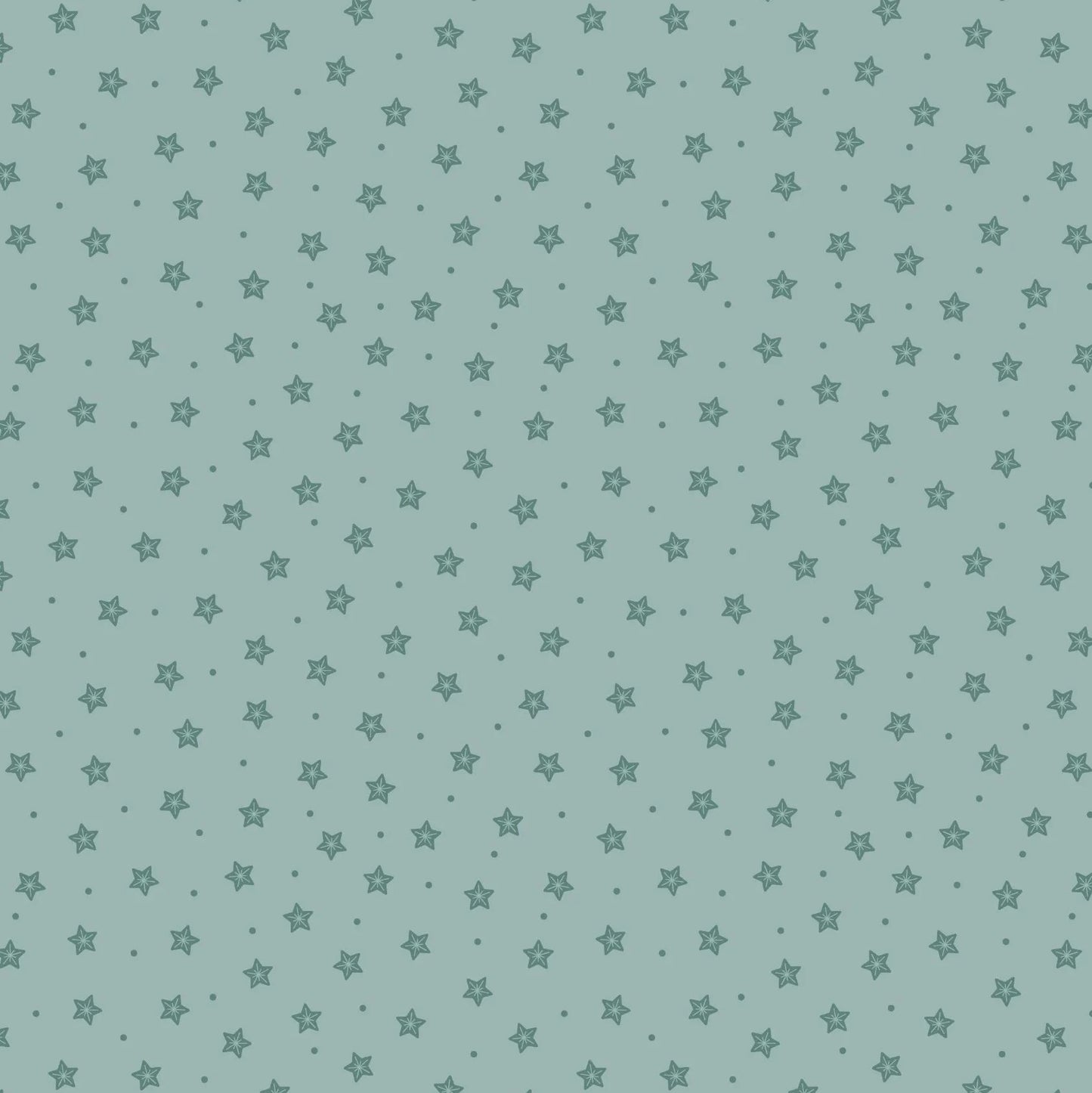 Gingerbread Season (Lewis & Irene) - Gingerbread Stars Winter Blue