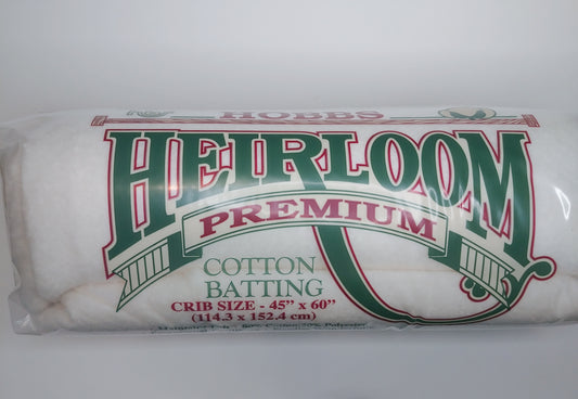 Hobbs Heirloom Cotton/Polyester Blend Batting - Crib Size