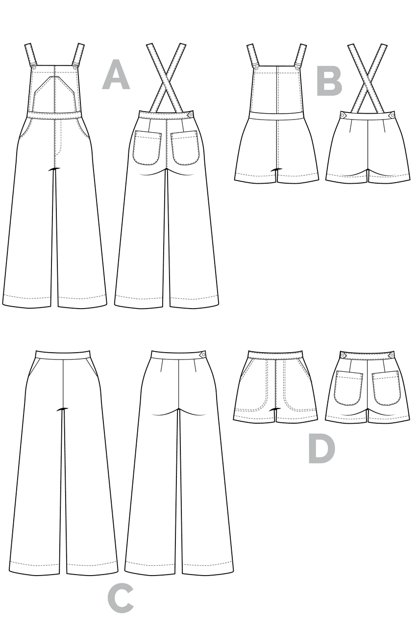 Jenny Overalls & Trousers (Closet Core Patterns)