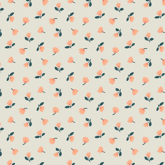 Folk Floral Little Flowers Cream Fat Quarter (Lewis & Irene)
