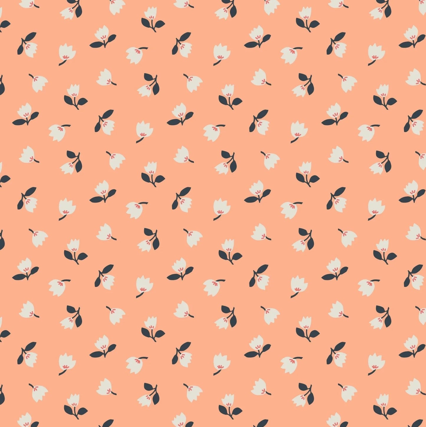 Folk Floral (Lewis & Irene) - Little Flowers Peach